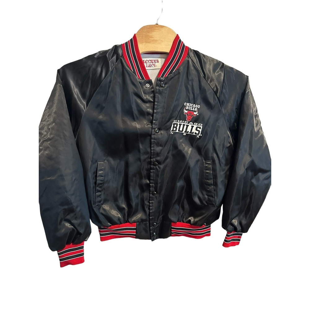 Vintage Chicago Bulls Satin Bomber Jacket Locker Line Large